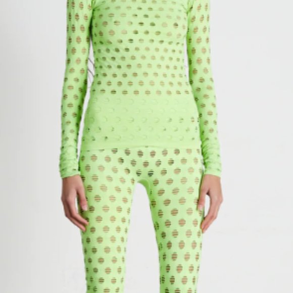 MAISIE WILEN PERFORATED STRETCH SET Wasabi - Picture 5 of 7